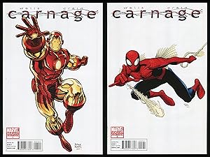 Immagine del venditore per Carnage 2010 Comics 1 - 2 Lot Arthur Adams Iron Man Spider-Man Variant Cover Art venduto da CollectibleEntertainment