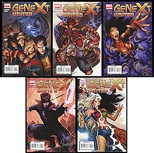 Bild des Verkufers fr GENEXT United Comic Set 1-2-3-4-5 Signed Jonboy Meyers Next Generation of X-Men zum Verkauf von CollectibleEntertainment