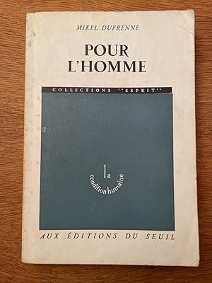 Imagen del vendedor de Pour l'homme a la venta por Librairie des Possibles