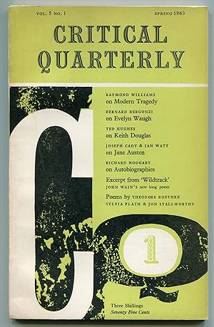 Bild des Verkufers fr Critical Quarterly - Vol. 5, No. 1, Spring 1963 zum Verkauf von Between the Covers-Rare Books, Inc. ABAA