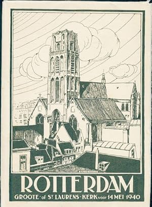 12 alte Ansichtskarte / Postkarte Rotterdam Südholland Niederlande, Sankt Laurens Kirche, im pass...