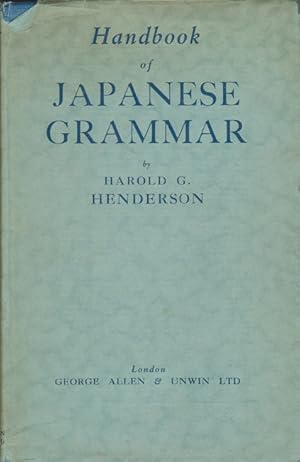 Bild des Verkufers fr Handbook of Japanese Grammar. zum Verkauf von Asia Bookroom ANZAAB/ILAB