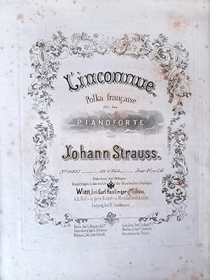 L'inconnue. Polka Francaise für das Pianoforte, 182tes Werk.