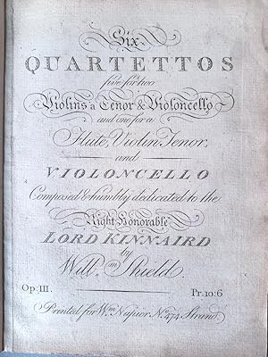 Six Quartettos, five for two Violins a Tenor & Violoncello and one for a Flute, Violin Tenor and ...