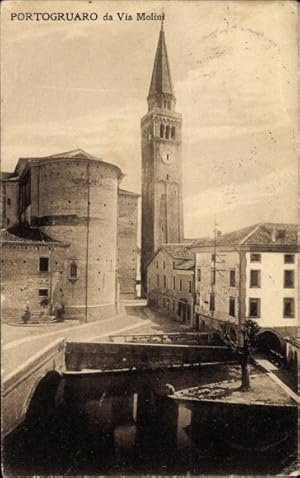 Bild des Verkufers fr Ansichtskarte / Postkarte Portogruaro Veneto, Via Molini zum Verkauf von akpool GmbH