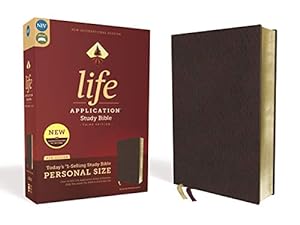 NIV, Life Application Study Bible, Third Edition, Personal Size, Bonded Leather, Burgundy, Red Le...