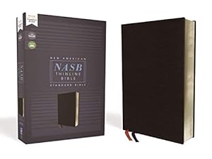 NASB, Thinline Bible, Bonded Leather, Black, Red Letter Edition, 1995 Text, Comfort Print