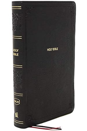 NKJV, End-of-Verse Reference Bible, Personal Size Large Print, Leathersoft, Black, Red Letter, Co...