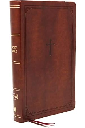 NKJV, End-of-Verse Reference Bible, Compact, Leathersoft, Brown, Red Letter, Comfort Print: Holy ...