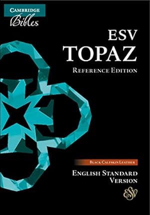 ESV Topaz Reference Edition, Black Calfskin Leather, ES675:XR