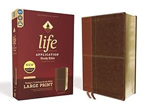 NIV, Life Application Study Bible, Third Edition, Large Print, Leathersoft, Brown, Red Letter Edi...