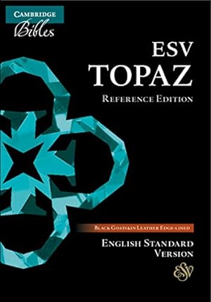 ESV Topaz Reference Edition, Black Goatskin Leather, ES676:XRL