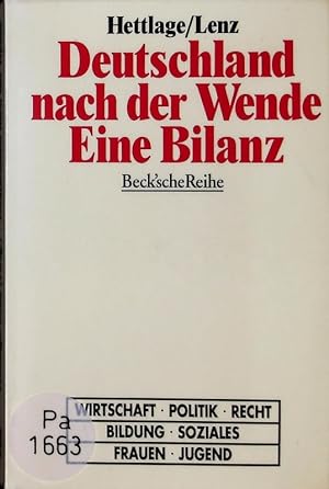 Seller image for Deutschland nach der Wende. Eine Zwischenbilanz. for sale by Antiquariat Bookfarm