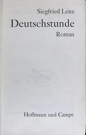 Bild des Verkufers fr Deutschstunde. zum Verkauf von Antiquariat Bookfarm