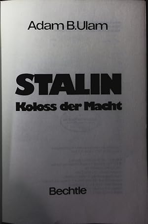 Bild des Verkufers fr Stalin. Koloss der Macht. zum Verkauf von Antiquariat Bookfarm