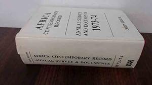 Immagine del venditore per Africa Contemporary Record: 1973-74 v. 6: Annual Survey and Documents venduto da BoundlessBookstore