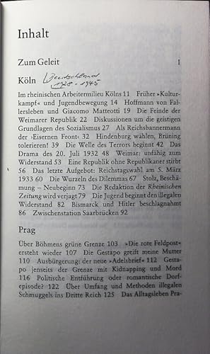 Seller image for Widerstand und Emigration. Die Jahre 1928 - 1945. for sale by Antiquariat Bookfarm