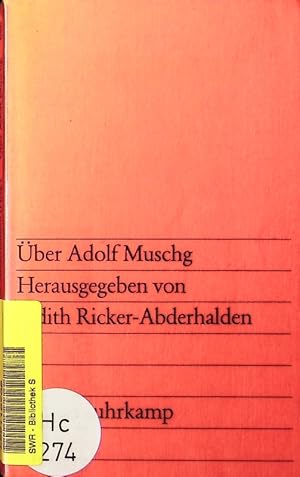 Imagen del vendedor de ber Adolf Muschg. a la venta por Antiquariat Bookfarm