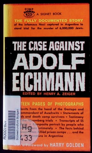 Bild des Verkufers fr The case against Adolf Eichmann. zum Verkauf von Antiquariat Bookfarm