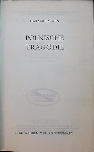 Bild des Verkufers fr Polnische Tragdie. zum Verkauf von Antiquariat Bookfarm