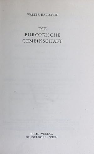 Bild des Verkufers fr Die Europische Gemeinschaft. zum Verkauf von Antiquariat Bookfarm