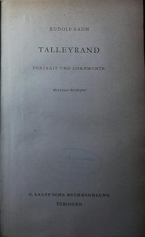 Seller image for Talleyrand. Portrait und Dokumente. for sale by Antiquariat Bookfarm