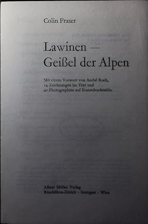 Bild des Verkufers fr Lawinen - Geiel der Alpen. zum Verkauf von Antiquariat Bookfarm