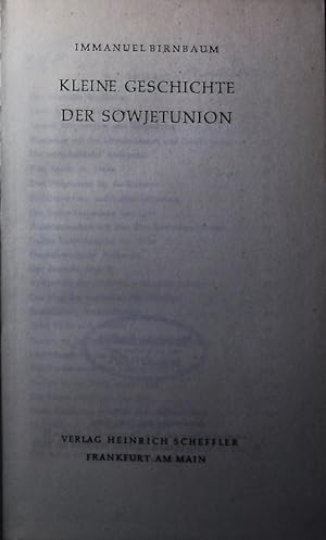 Bild des Verkufers fr Kleine Geschichte der Sowjetunion. zum Verkauf von Antiquariat Bookfarm