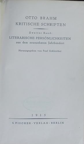 Imagen del vendedor de Literarische Persnlichkeiten aus dem neunzehnten Jahrhundert. a la venta por Antiquariat Bookfarm