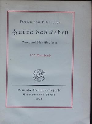 Seller image for Hurra das Leben. Ausgewhlte Gedichte. for sale by Antiquariat Bookfarm