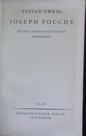 Imagen del vendedor de Joseph Fouch. Bildnis eines politischen Menschen. a la venta por Antiquariat Bookfarm