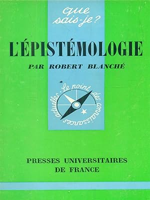 Bild des Verkufers fr L'epistemologie zum Verkauf von Librodifaccia