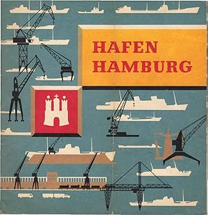 Hamburger Hafen [Falblatt] / Titelblatt und Hafenbildplan von Martin Schwemer ; farbige Vigetten ...