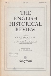 Image du vendeur pour The English Historical Review Vol. CV No. 414 January 1990 mis en vente par Never Too Many Books