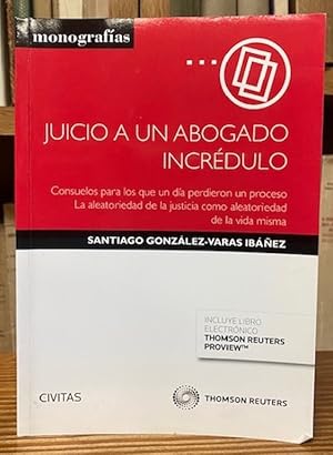 Image du vendeur pour JUICIO A UN ABOGADO INCREDULO mis en vente par Fbula Libros (Librera Jimnez-Bravo)