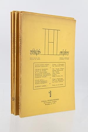 Image du vendeur pour Hmisphres - Revue franco-amricaine de posie. French American quarterly of Poetry. Collection complte du N1 au N6 mis en vente par Librairie Le Feu Follet