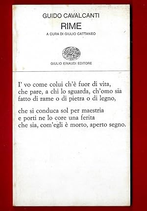 Imagen del vendedor de Rime (Cavalcanti G.) a la venta por Libreria Oltre il Catalogo