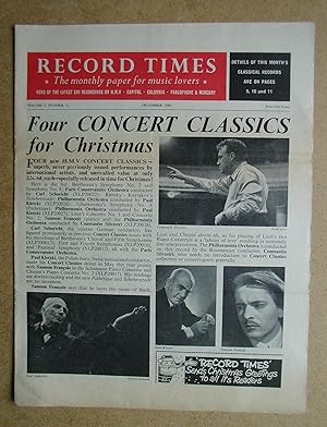 Bild des Verkufers fr Record Times. December 1960. zum Verkauf von N. G. Lawrie Books