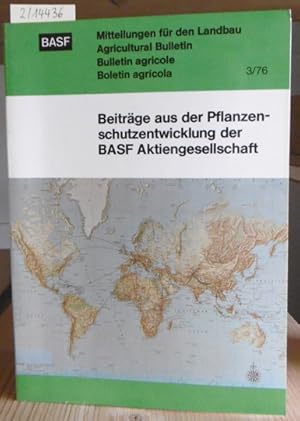 Seller image for Beitrge aus der Pflanzenschutzentwicklung der BASF Aktiengesellschaft. Herrn Dr. Martin Hanf zum 65. Geburtstag gewidmet. for sale by Versandantiquariat Trffelschwein
