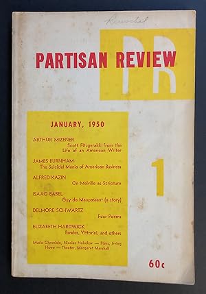 Image du vendeur pour Partisan Review, Volume 17, Number 1 (XVII; January 1950) - includes Four Poems by Delmore Schwartz mis en vente par Philip Smith, Bookseller