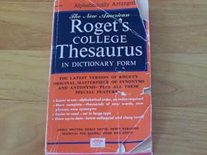 Imagen del vendedor de The New American Roget's College Thesaurus a la venta por Redux Books