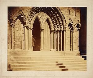 Bild des Verkufers fr Lichfield Cathedral, south transept portal and steps. zum Verkauf von Bernard Quaritch Ltd ABA ILAB