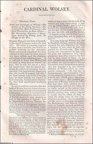 Imagen del vendedor de Cardinal Wolsey. Published by [S.D.U.K.] 1833. a la venta por Cosmo Books