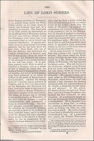 The Life of Lord Somers. Published by [S.D.U.K.] 1833.