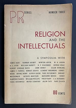 Image du vendeur pour Partisan Review, PR Series, Number 3 (Three; 1950) - Religion and the Intellectuals mis en vente par Philip Smith, Bookseller