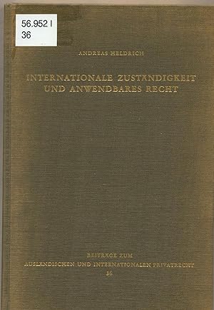 Seller image for Internationale Zustndigkeit und Anwendbares Recht for sale by avelibro OHG
