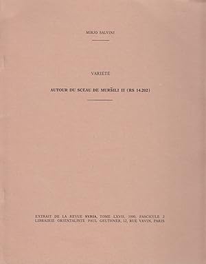 Imagen del vendedor de Autour du Scaeu de Mursili II (RS 14.202). [Du: Syria, Tome 67, Fasc. 2, 1990]. a la venta por Fundus-Online GbR Borkert Schwarz Zerfa