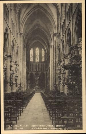 Bild des Verkufers fr Ansichtskarte / Postkarte Bruxelles Brssel, St. Gudula Kerk zum Verkauf von akpool GmbH