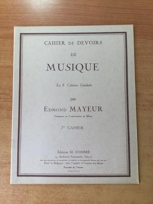 Seller image for CAHIER DE DEVOIRS DE MUSIQUE EN 8 CAHIERS GRADUES 7e cahier questions rponses for sale by KEMOLA
