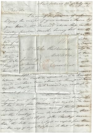 1807 - Letter from a renowned New Orleans surgeon, mentor of the first trained African-American p...